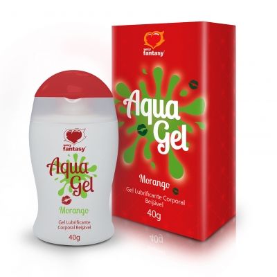 Lubrificante Beijável AquaGel Morango